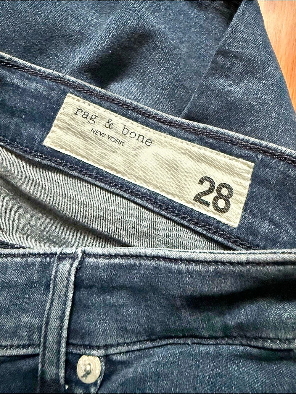 rag & bone Cate Mid-Rise Skinny Jeans Blue Waist 28